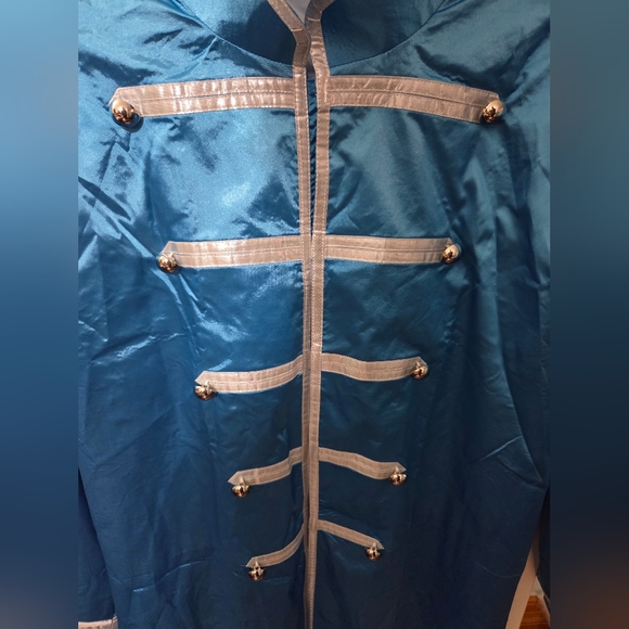 Men's Beatles Sgt. Pepper's Blue Long Coat (Paul McCartney) Beatles Costume - Picture 3 of 9